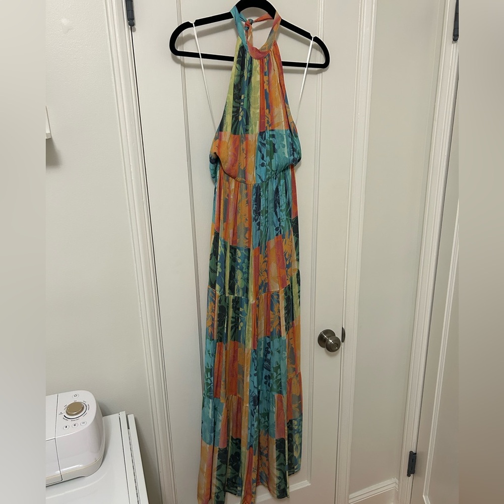 O’Neil halter print dress